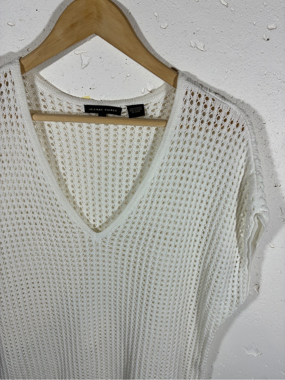 Lightweight Open-Knit V-Neck Sweater